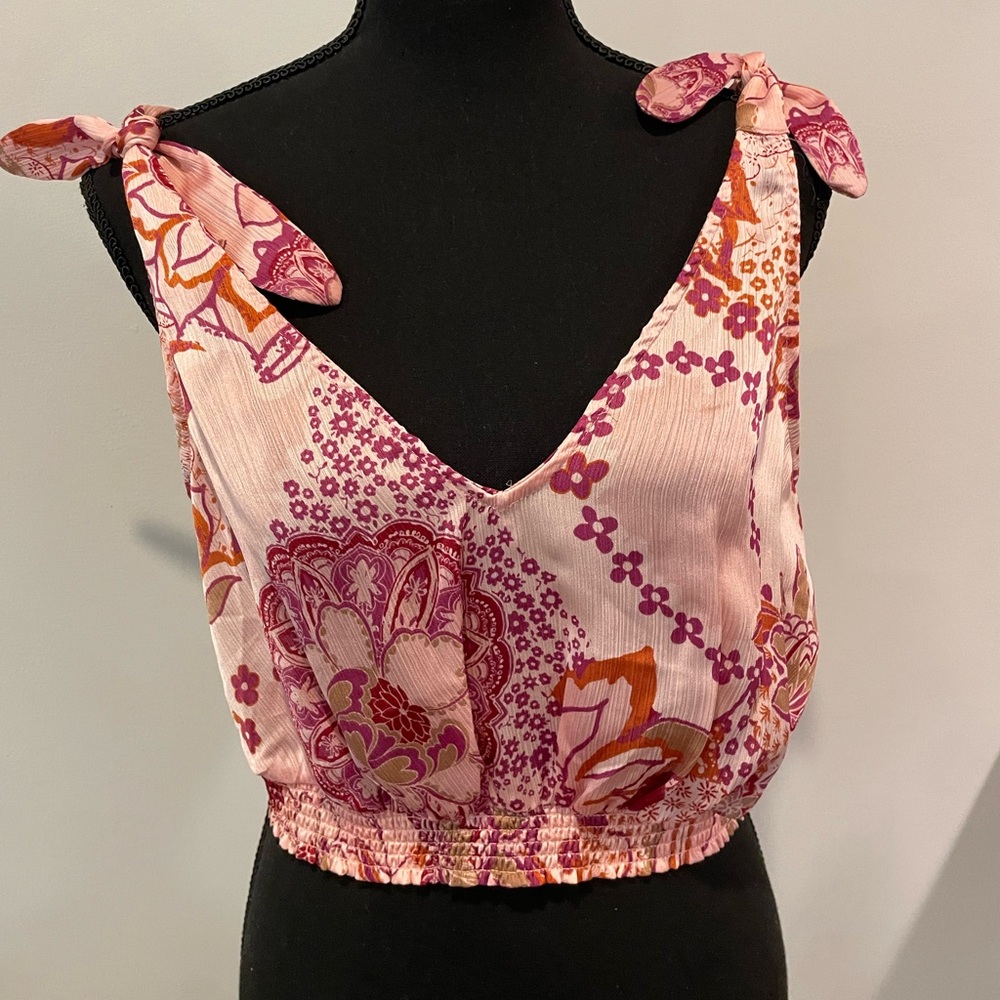 NWT Free People Floral Crop Top